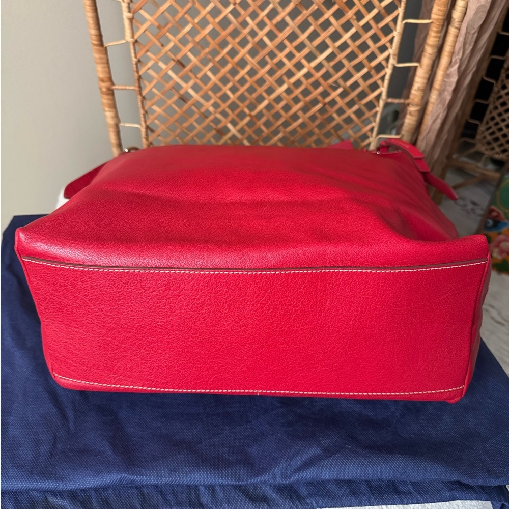 Dooney & Bourke Red Large Zipper Shoulder  Tote Sac - Picture 10 of 15